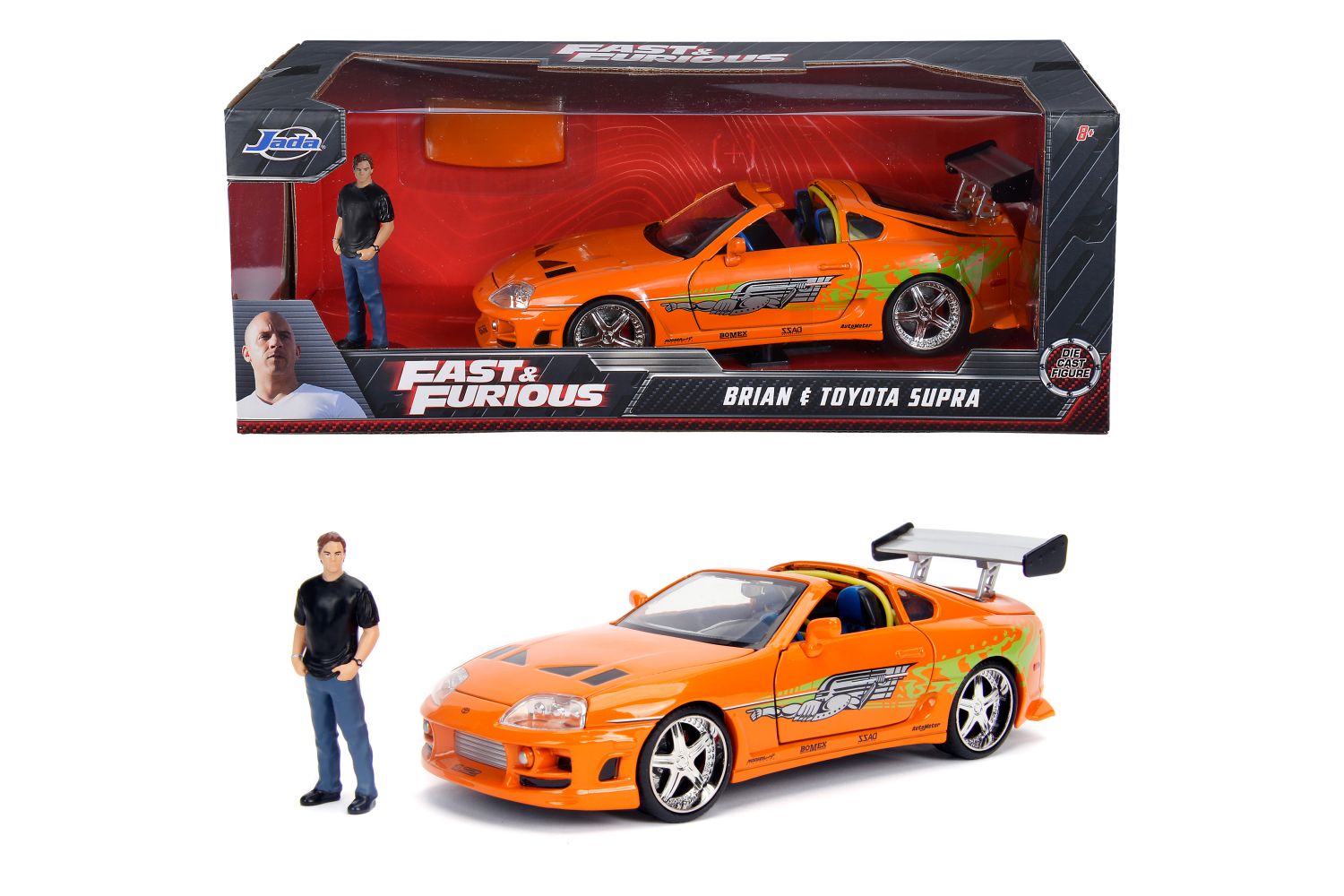 Rýchlo a zběsilo auto 1995 Toyota Supra 1:24 + figúrka Brian O’Conner